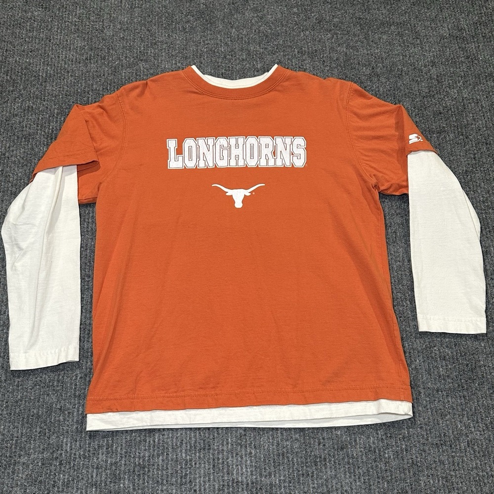 Y2K University Of Texas Longhorns Starter LS Shirt Size Youth XL NCAA Collegiate
